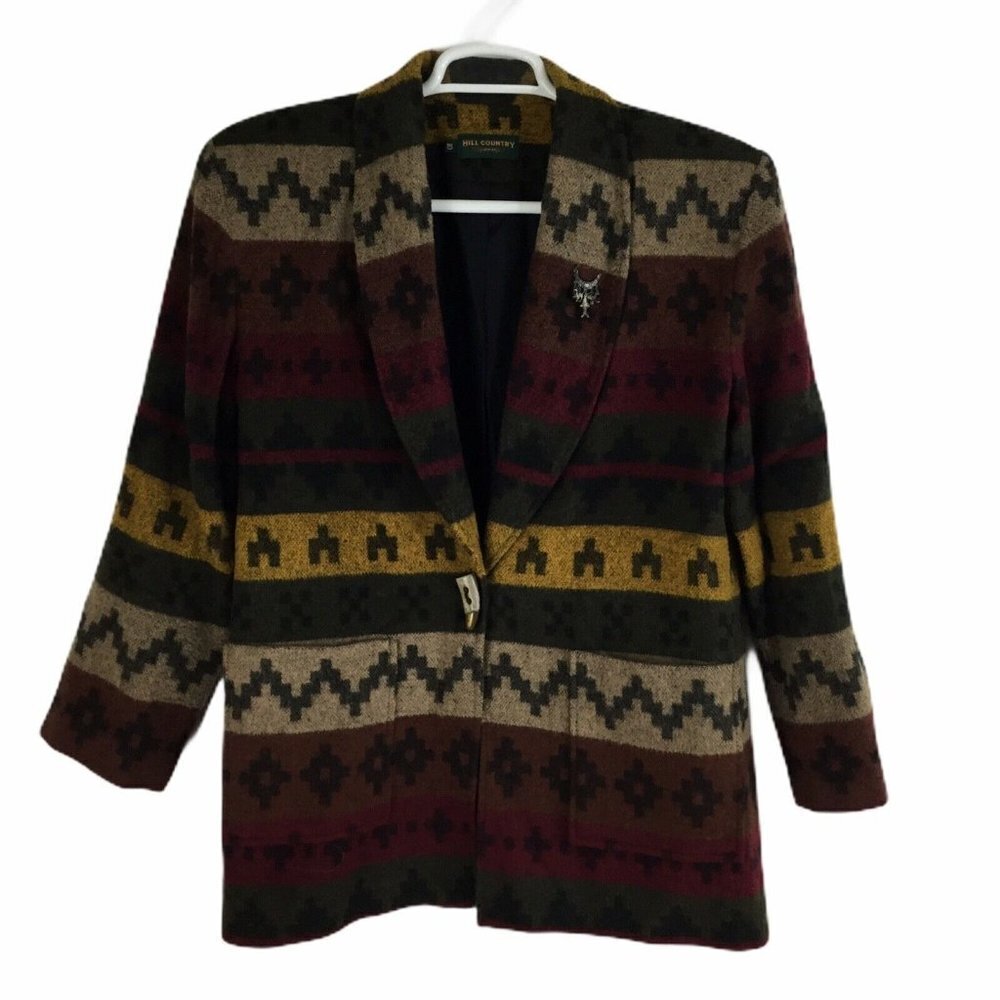 Hill Country Womens Jacket Southwestern Aztec